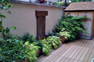 deck with plants