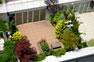 aerial view of a seasonal planted garden